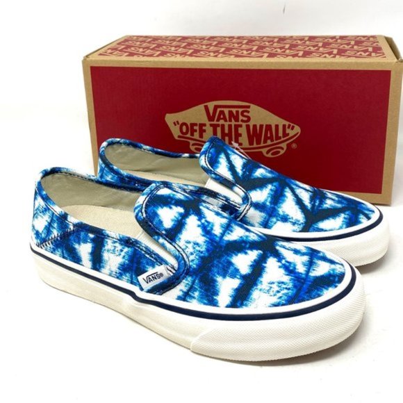 💖MEGA SALE💖VANS Slip On Indigo Blues Shoes Women's Canvas Sneakers VN0A3MVDIEM - Picture 1 of 10